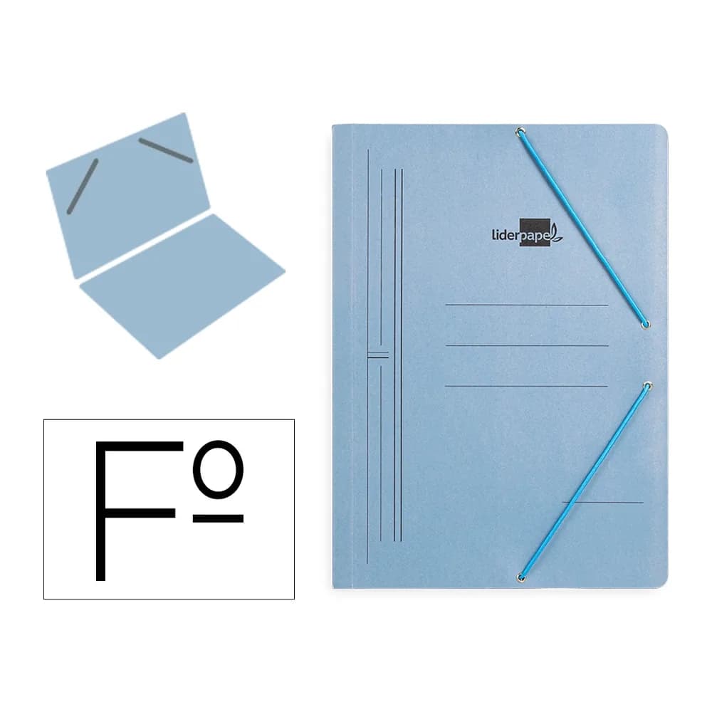 Liderpapel Carpeta liderpapel gomas sencilla carton pintado