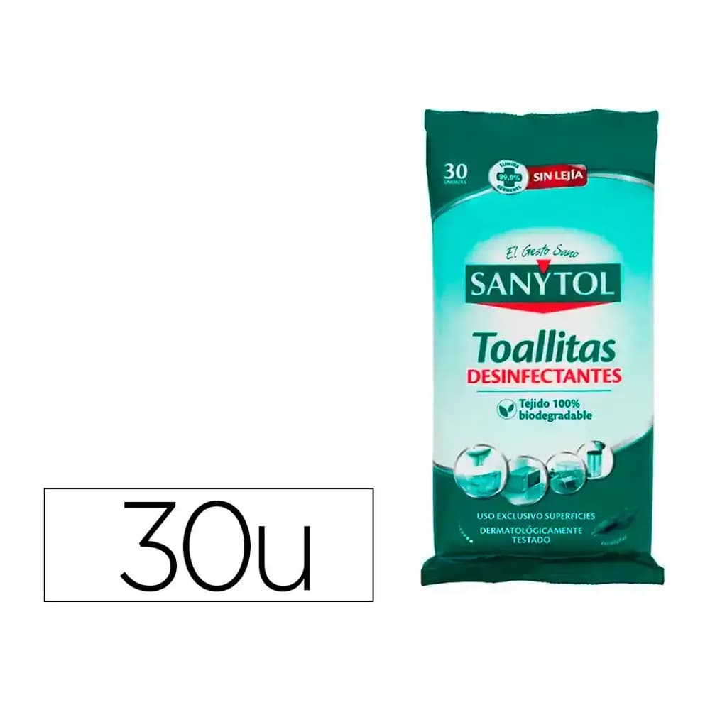 Sanytol Toallita desinfectante sanytol biodegradable paquete de 30 unidades