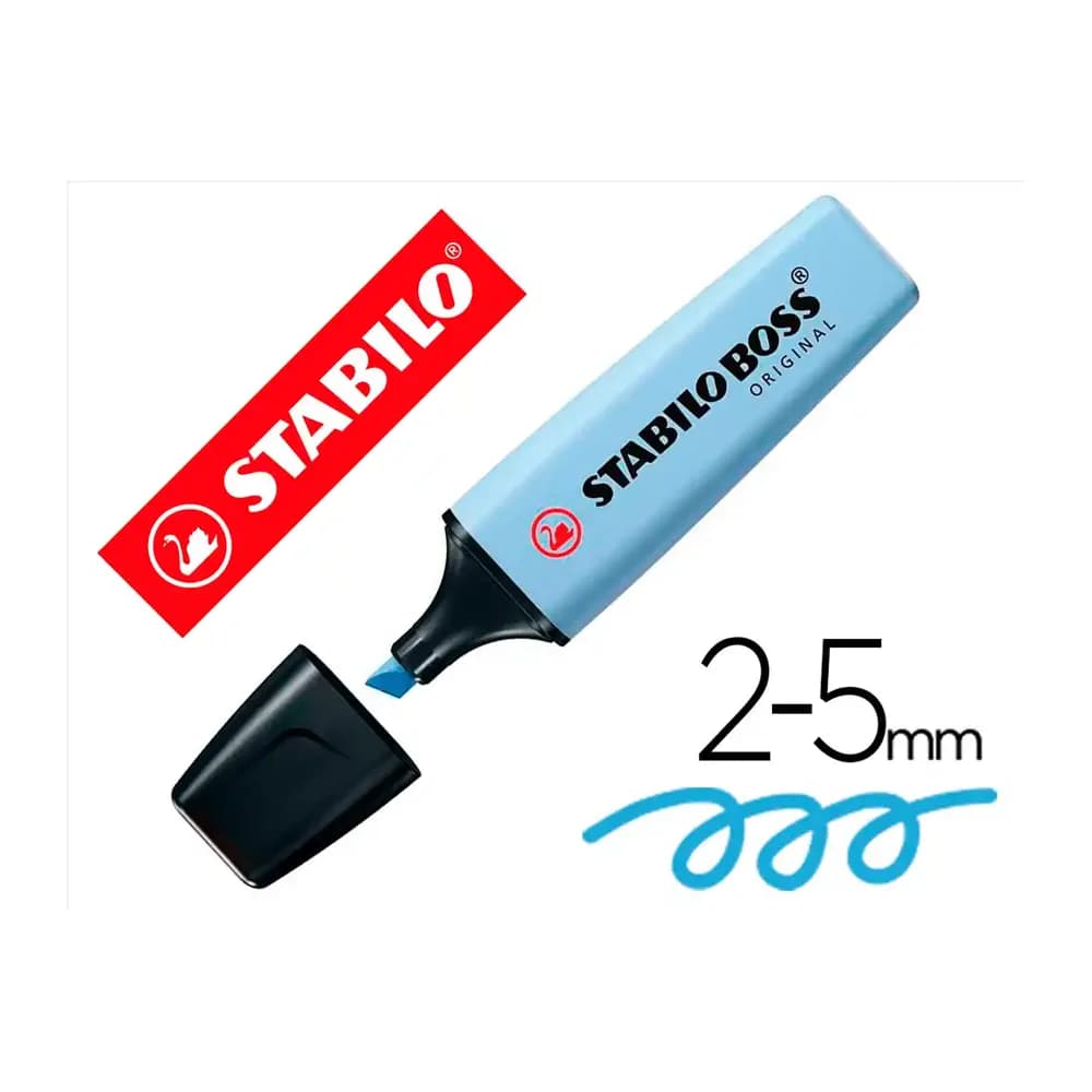 Stabilo Rotulador stabilo boss fluorescente 70 pastel azul ventoso