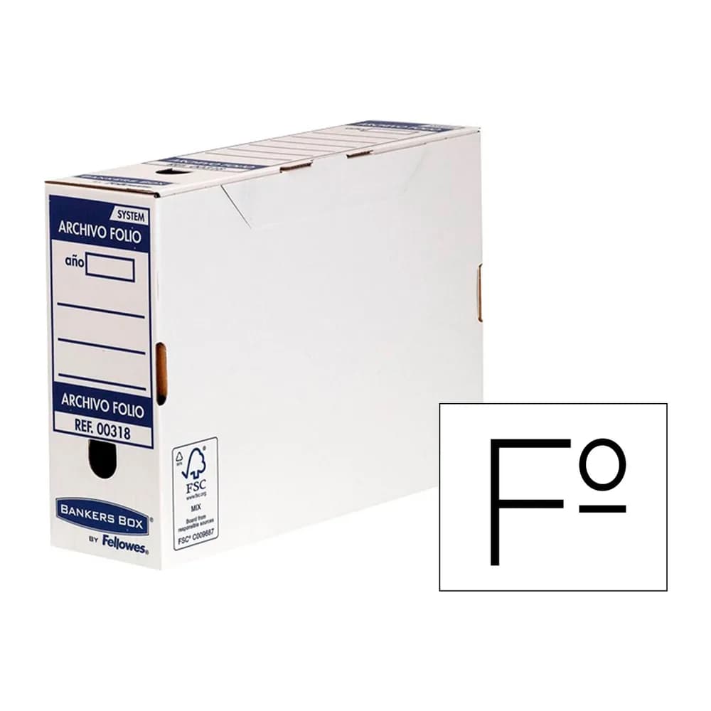 Fellowes Caja archivo definitivo fellowes carton reciclado 100% montaje automatico color