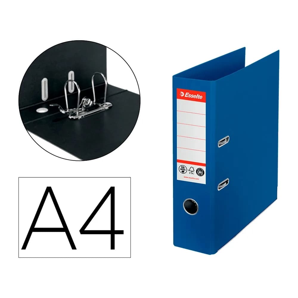 Esselte Archivador de palanca esselte n 1 co2 neutral din a4 carton forrado lomo 75 mm vivida