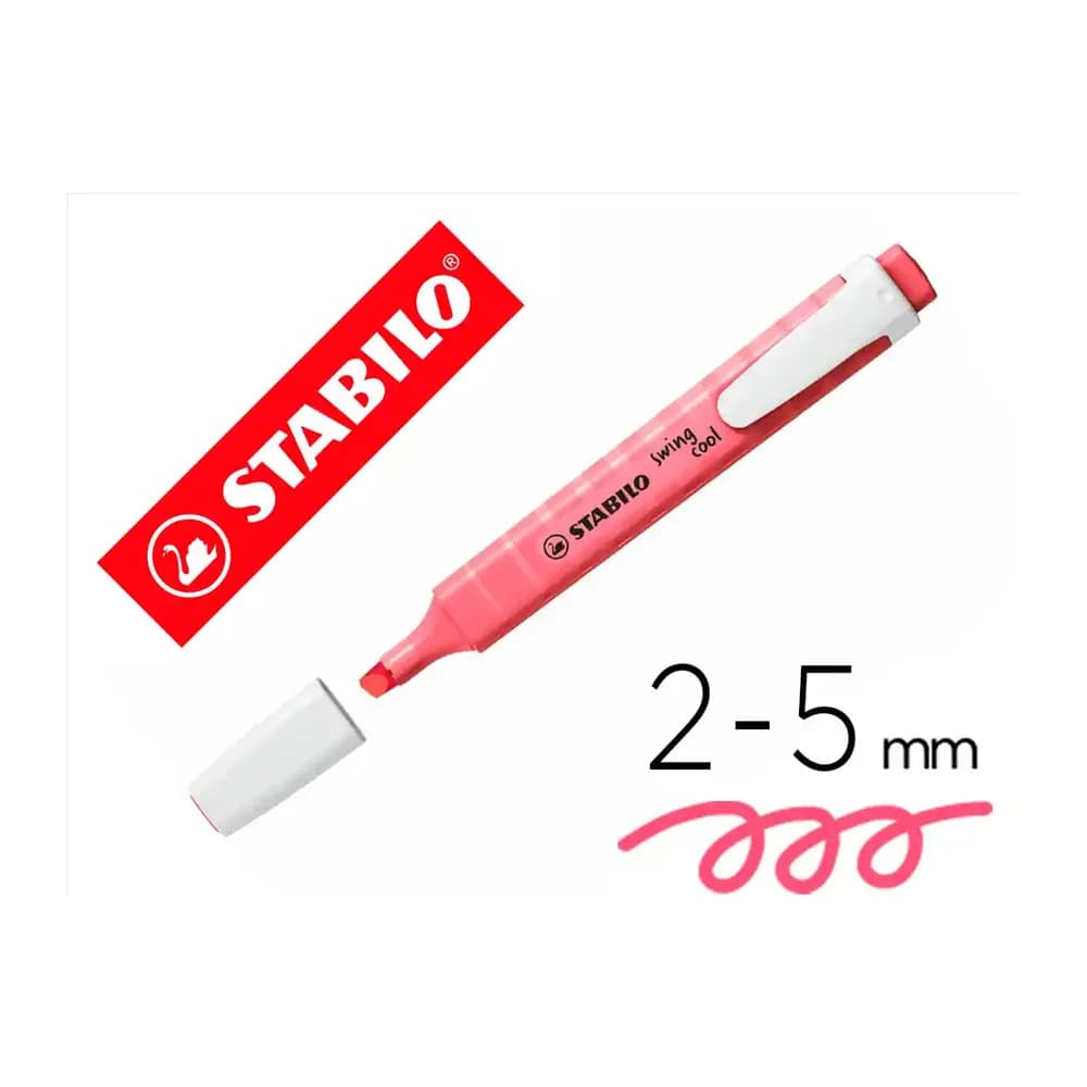 Stabilo Rotulador stabilo fluorescente fino swing cool pastel rosa cerezo enflor