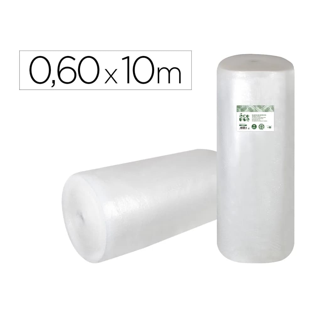 Liderpapel Plastico burbuja liderpapel ecouse 0.60x10m 30% de plastico reciclado