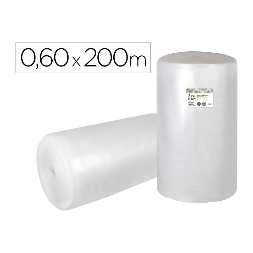 Liderpapel Plastico burbuja liderpapel ecouse 0.60x200m 30% de plastico reciclado