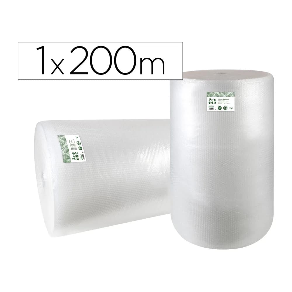 Liderpapel Plastico burbuja liderpapel ecouse 1x200m 30% de plastico reciclado