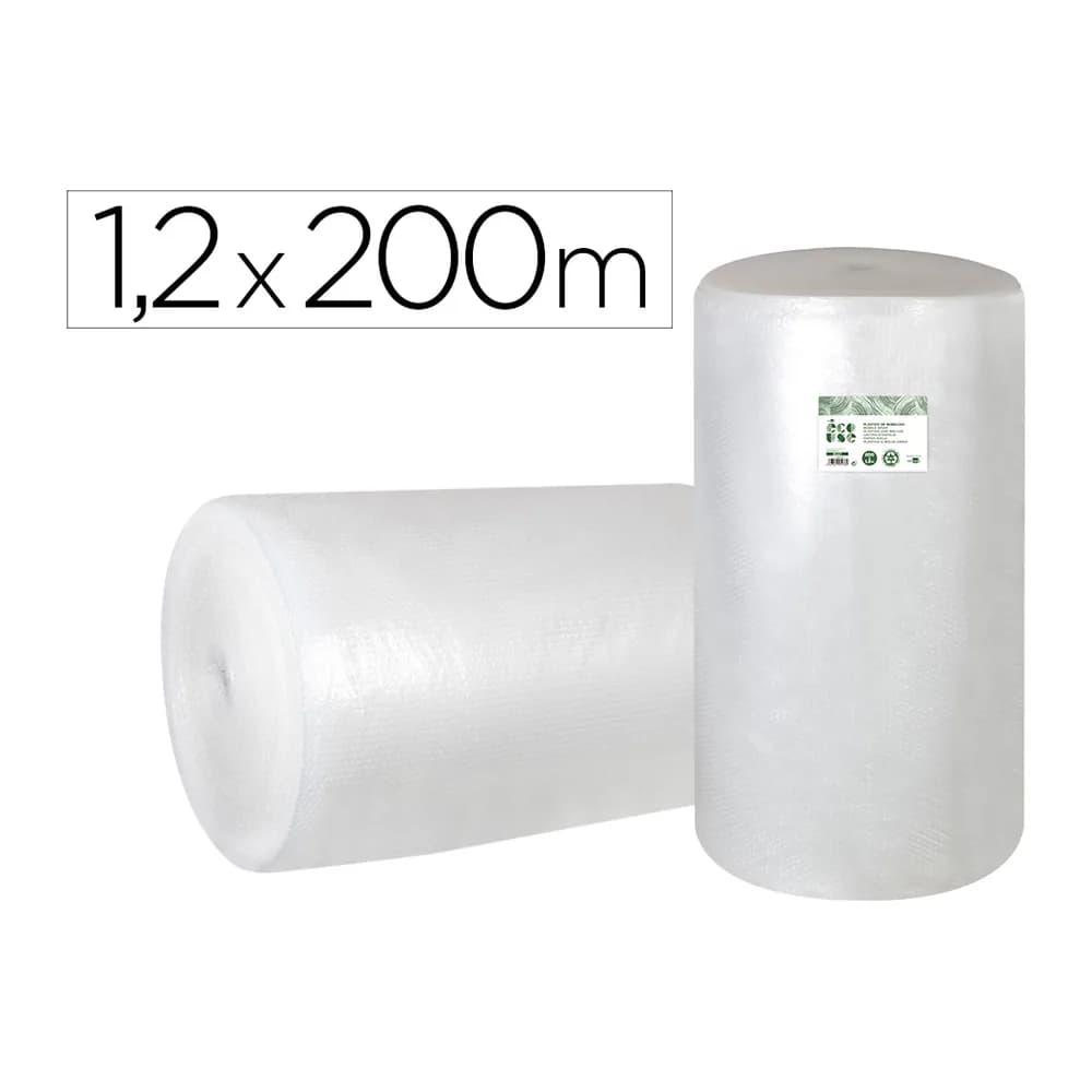 Liderpapel Plastico burbuja liderpapel ecouse 1.20x200m 30% de plastico reciclado