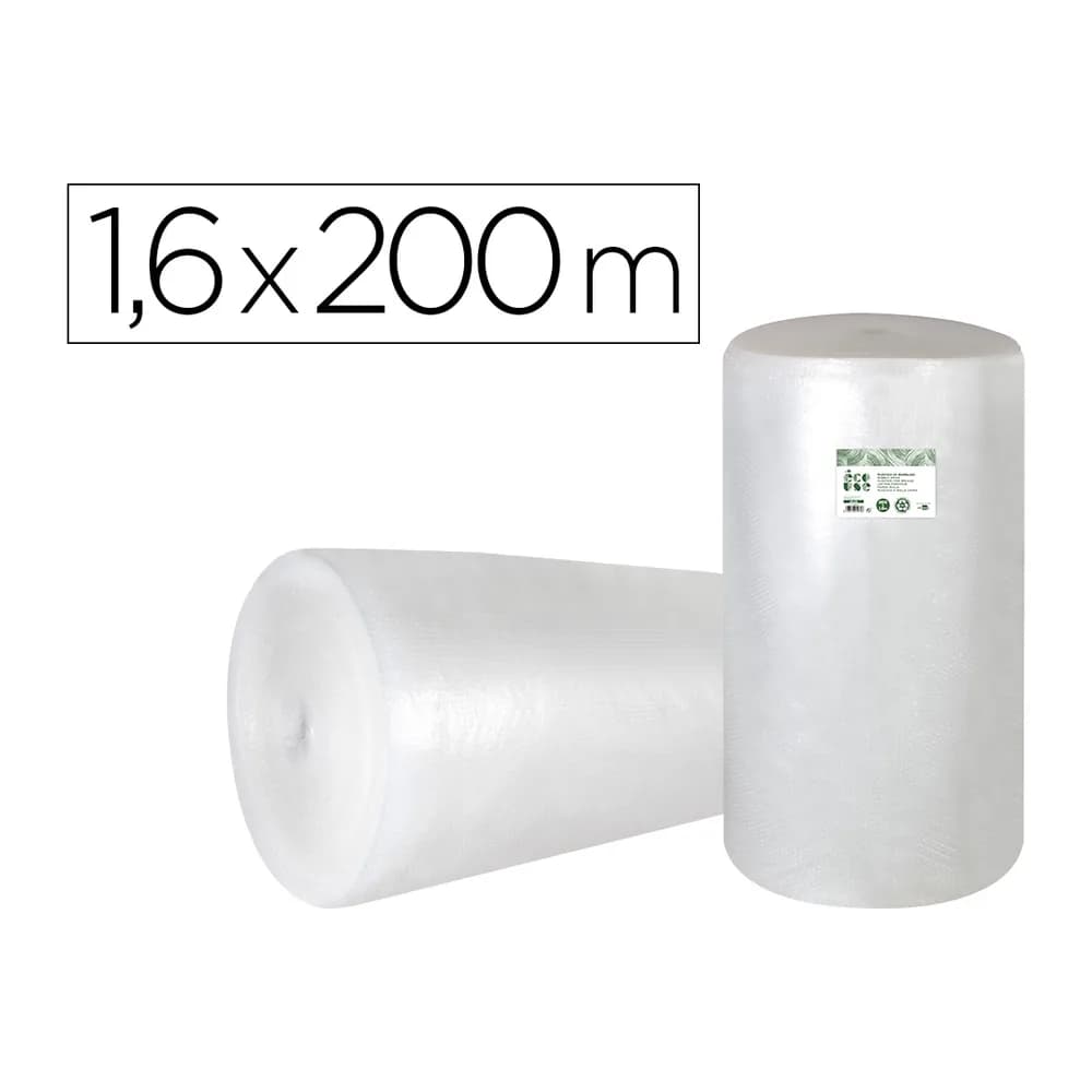 Liderpapel Plastico burbuja liderpapel ecouse 1.60x200m 30% de plastico reciclado