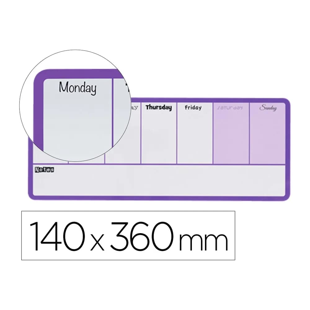 Nobo Planificador semanal nobo magnetico 140x360 mm