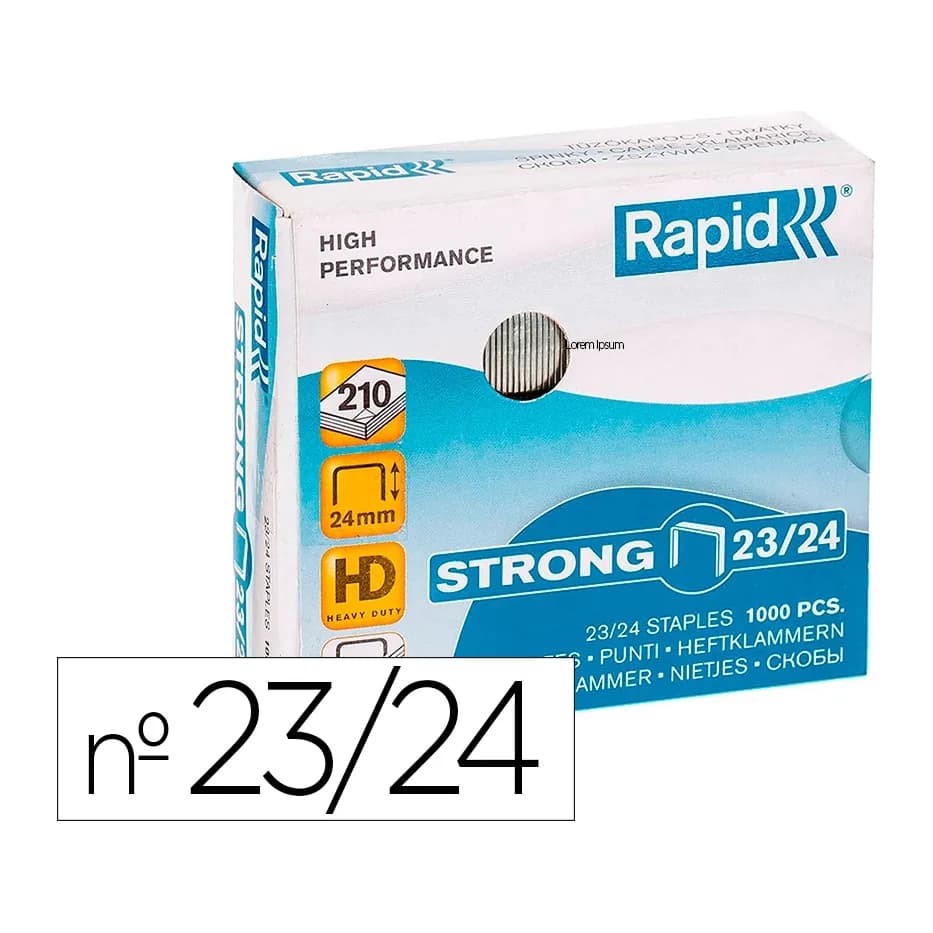 Rapid Grapas rapid strong nº 23/24 galvanizadas caja de 1000 unidades