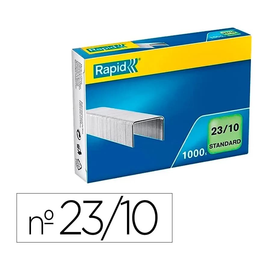 Rapid Grapas rapid 23/10 mm galvanizada caja de 1000 unidades