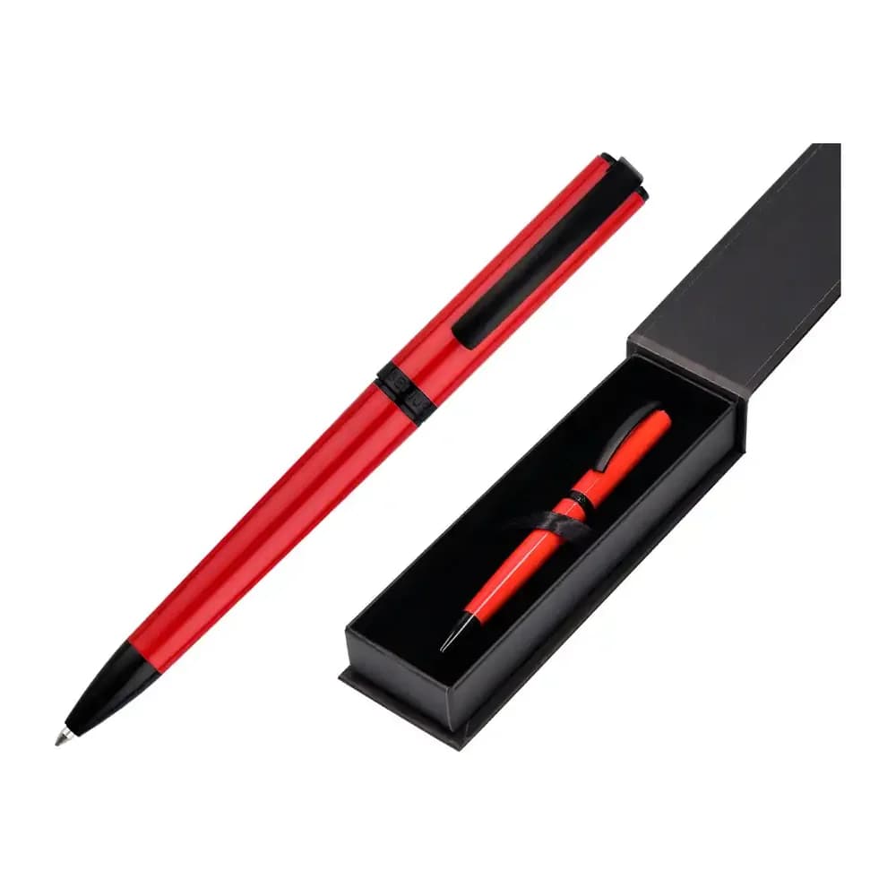 Belius Boligrafo belius turbo aluminio color rojo y negro tinta azul caja de diseño