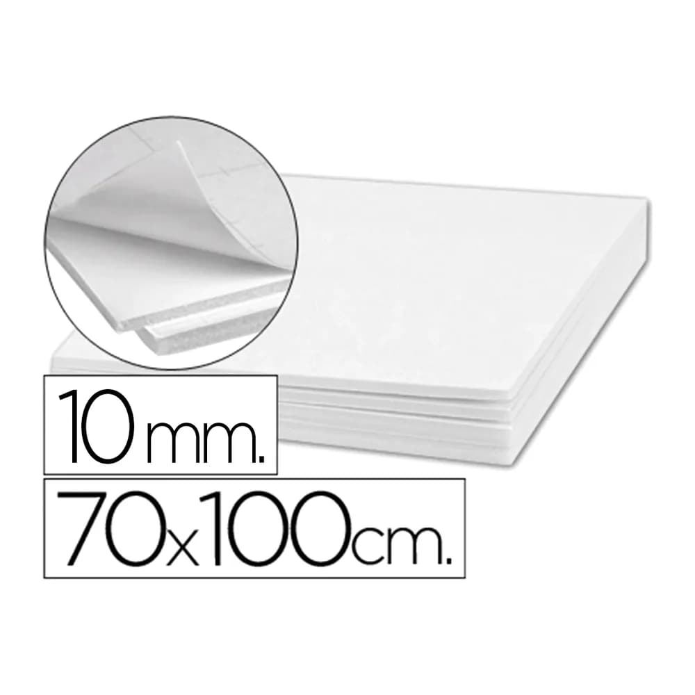 Liderpapel Carton pluma liderpapel blanco doble cara 70x100cm espesor 10 mm