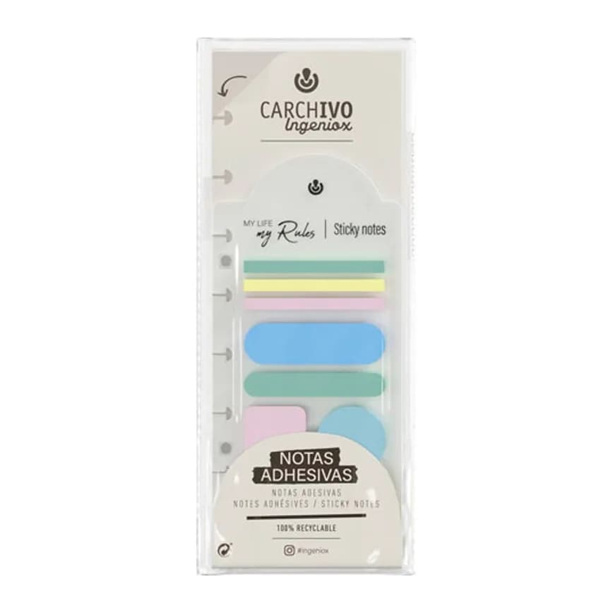 Carchivo Bloc de notas adhesivas carchivo ingeniox irregular colores
