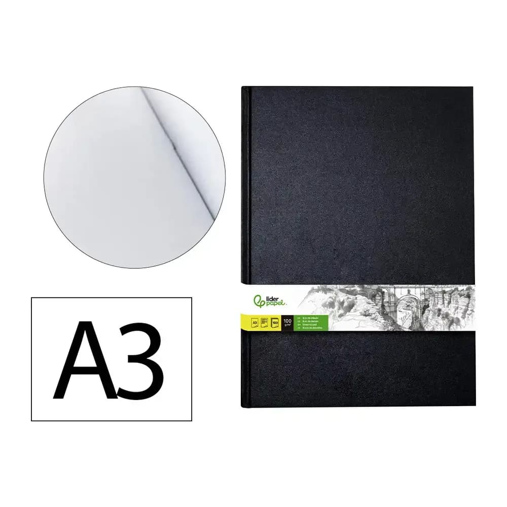 Liderpapel Bloc dibujo liderpapel esbozos encuadernado din a3 420x297 mm 100 hojas 100 gr/m2