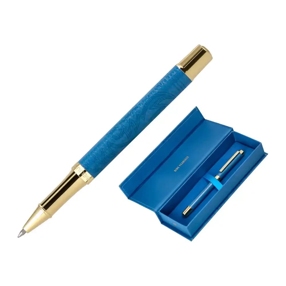 Belius Roller belius wild west aluminio color azul marino dorado tinta color negro caja de diseño