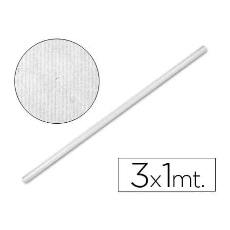 Papel kraft liderpapel blanco rollo 3x1 mt