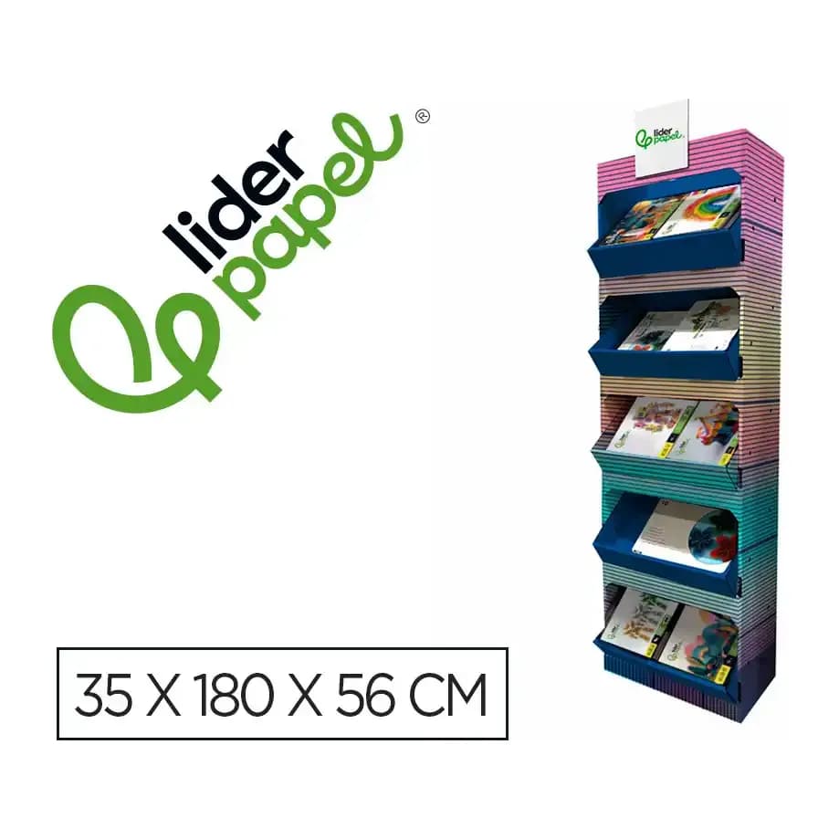 Liderpapel Bloc trabajos manuales liderpapel expositor de suelo carton con 160 unidades surtidas 35x180x56 cm