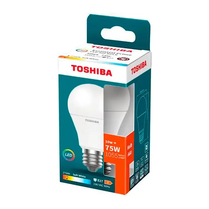 Toshiba Bombilla led toshiba essential a60 e27 10w luz calida 2700k