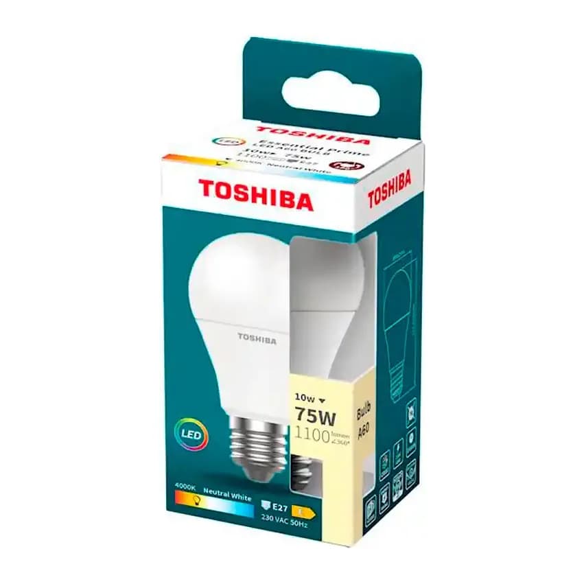 Toshiba Bombilla led toshiba essential a60 e27 10w luz neutra 4000k