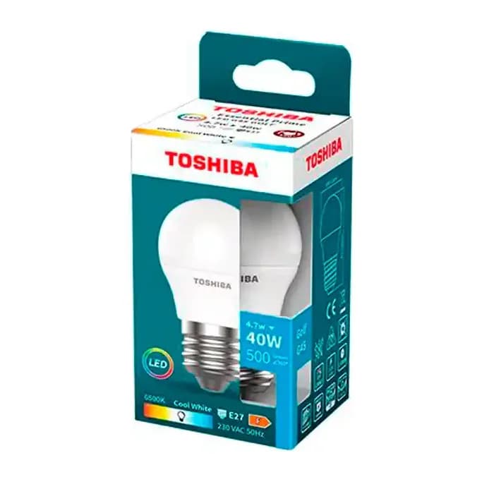 Toshiba Bombilla led toshiba essential g45 e27 4.7w luz fria 6500k