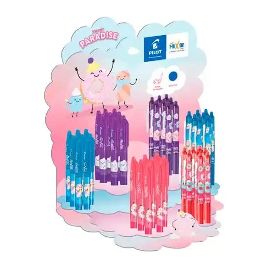 Pilot Boligrafo pilot frixion ball/clicker borrable fancy sweet paradise expositor de 48 unidades colores surtidos