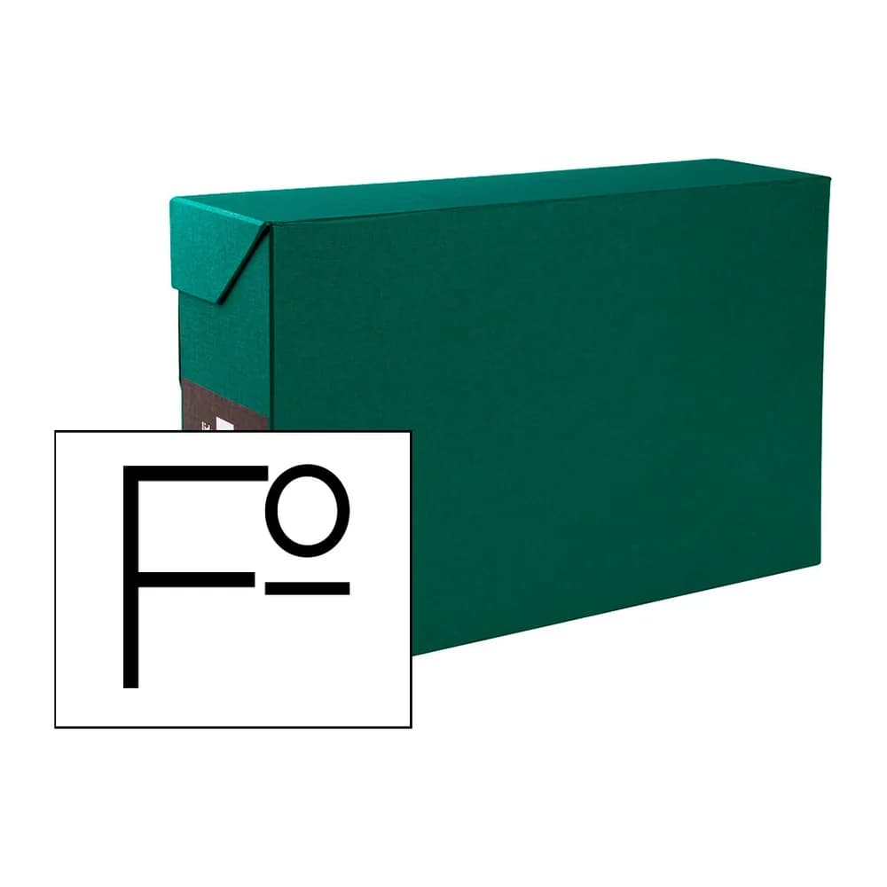 Liderpapel Caja transferencia liderpapel folio lomo 118 mm color verde 390x118x260 mm