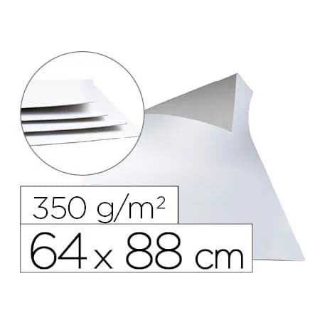 Liderpapel Cartoncillo gris liderpapel con una cara blanca 350 gr 64x88 cm paquete de 1 kg (5 hojas)