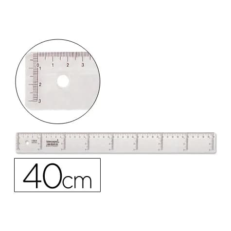 Liderpapel Regla liderpapel plastico cristal 40 cm
