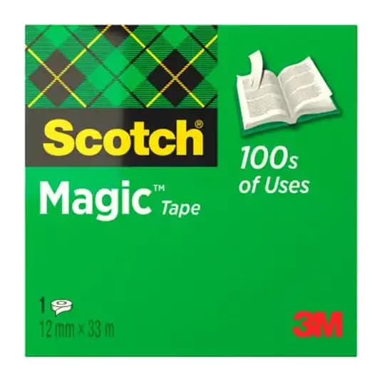 Scotch Cinta adhesiva scotch magic invisible 33 mt x 12 mm