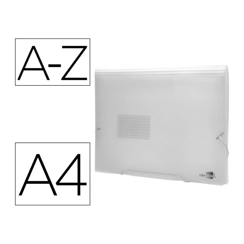 Liderpapel Carpeta liderpapel clasificador fuelle 32114 polipropileno din a4 incolora 13 departamentos