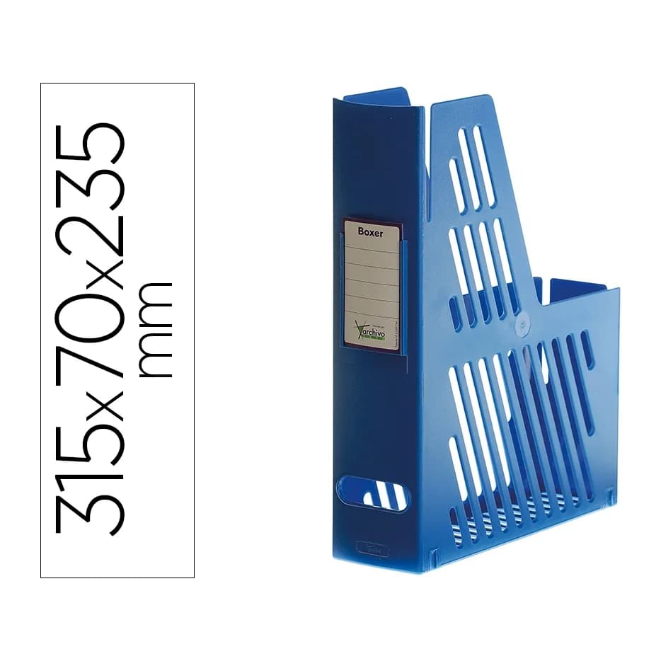 Archivo 2000 Revistero boxer archivo 2000 cajentin con tarjetero identificador azul 240x75x315 mm