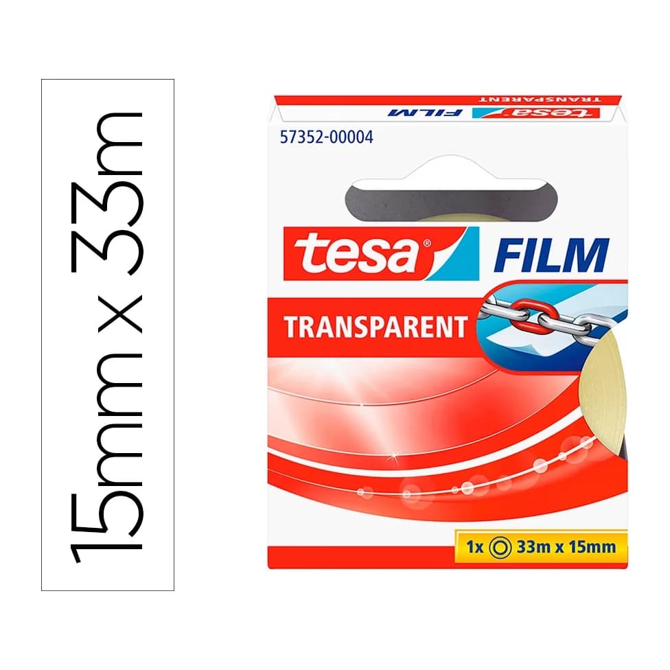 Tesa Cinta adhesiva tesa practic 33 mt x 15 mm