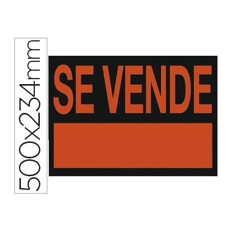 Archivo 2000 Cartel plastico archivo 2000 \"se vende\" rojo fluorescente 500x234 mm