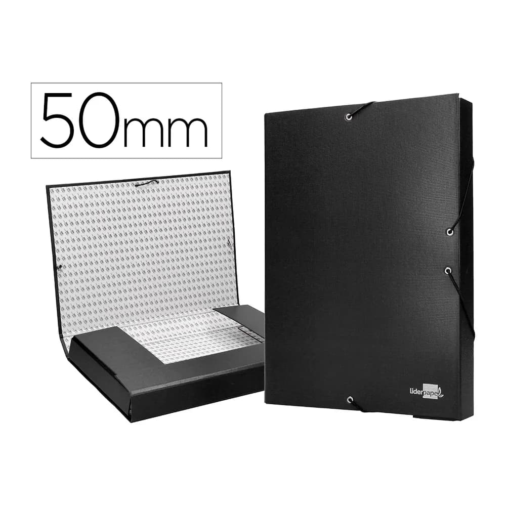 Liderpapel Carpeta proyectos liderpapel folio lomo 50mm carton forradonegra