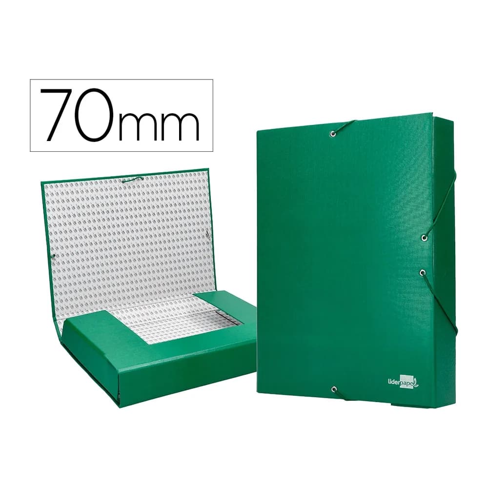 Liderpapel Carpeta proyectos liderpapel folio lomo 70mm carton forrado verde