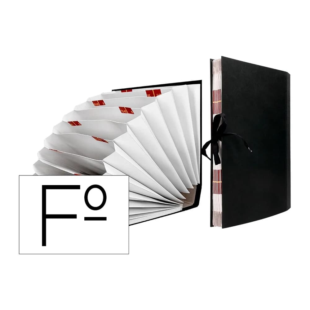 Carpeta fuelle liderpapel folio carton forrado negra
