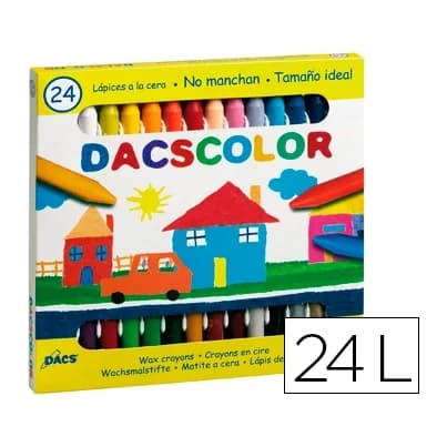Dacs Lapices cera dacscolor caja de 24 colores