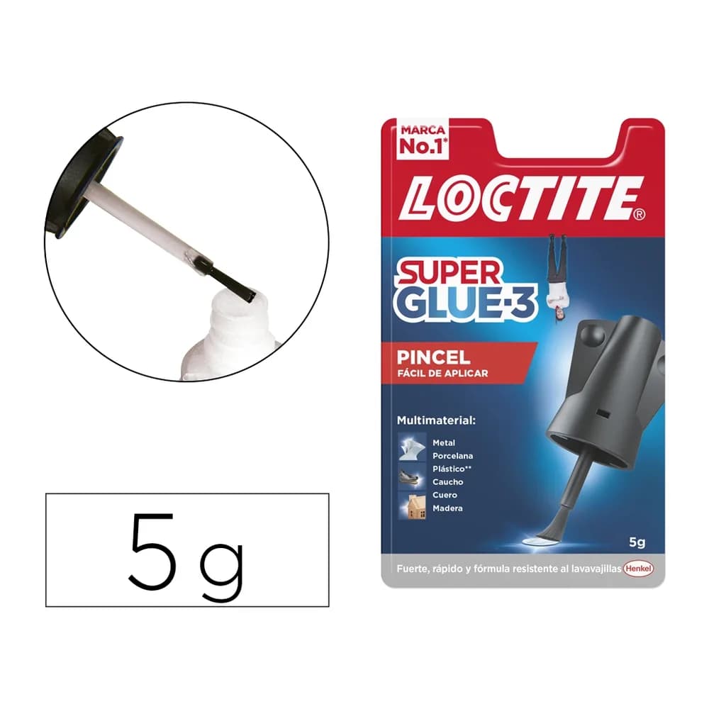 Loctite Pegamento loctite 5 gr aplicador de pincel adhesivo instantaneo