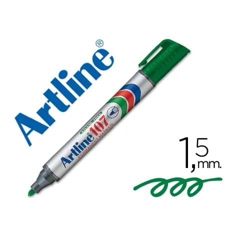 Artline Rotulador artline marcador permanente 107 verde punta redonda