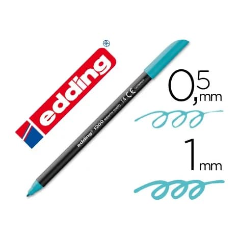 Edding Rotulador edding punta fibra 1200 azul turquesa n.14 punta redonda 0.5 mm