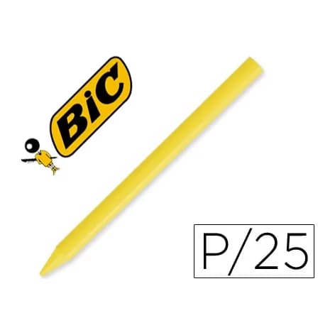 Plastidecor Lapices plastidecor unicolor amarillo-04 caja con 25 lapices