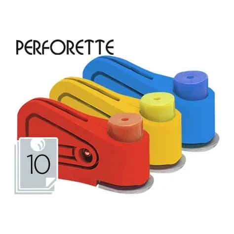 Perforette Taladrador perforette 1 taladro capacidad 10 hojas unidad