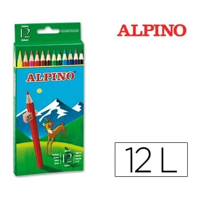 Alpino Lapices de colores alpino 654 caja de 12 colores largos