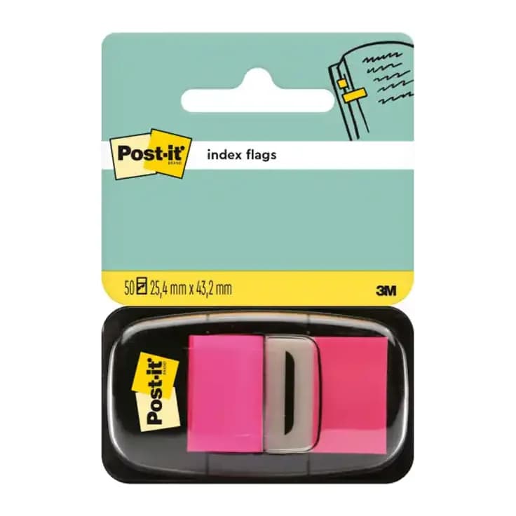 Post-it Banderitas separadoras 680-21 rosa brillo dispensador de 50