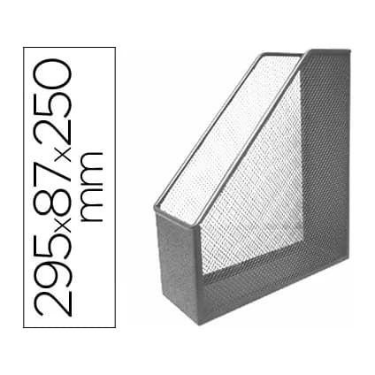 Q-connect Revistero metalico q-connect rejilla gxa29 gris 87x295x250 mm