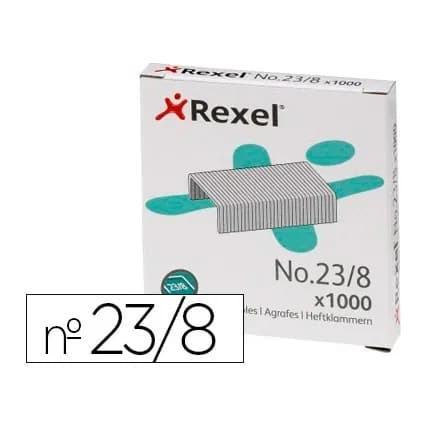 Rexel Grapas rexel 23/8 acero caja de 1000 unidades