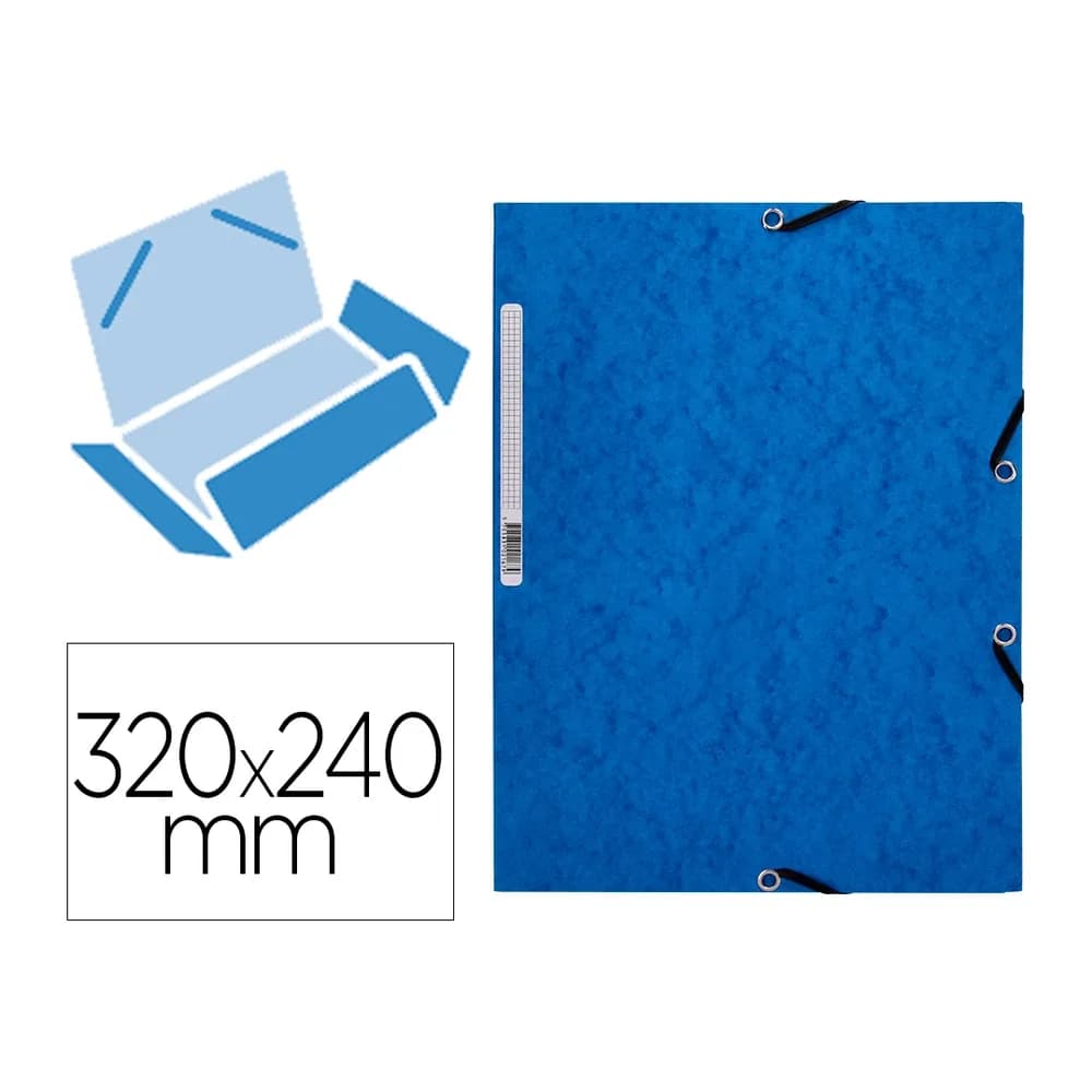Q-connect Carpeta q-connect gomas kf02167 carton simil-prespan solapas 320x243 mm azul