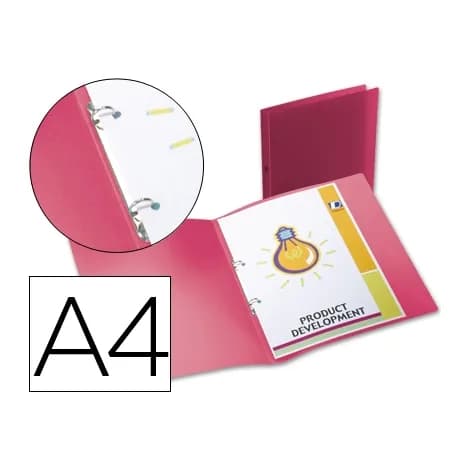Liderpapel Carpeta liderpapel 2 anillas redondas mini 15 mm polipropileno din a4