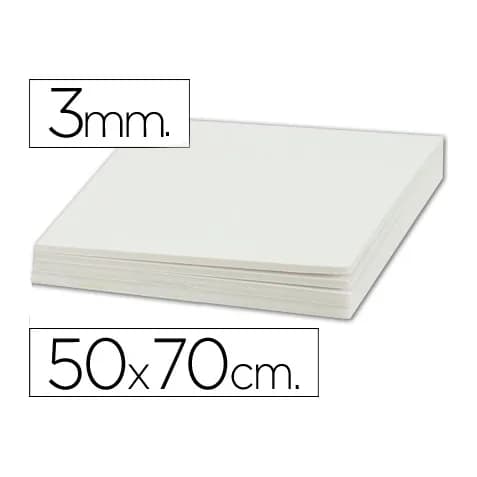 Liderpapel Carton pluma liderpapel blanco doble cara 50x70cm espesor 3mm