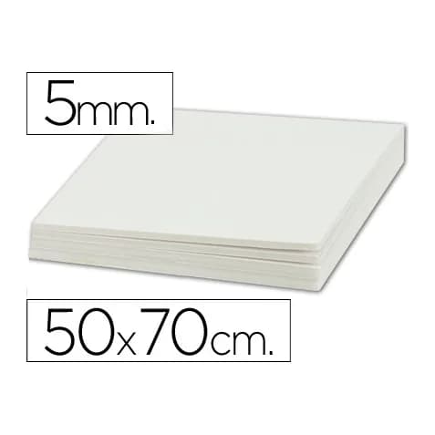 Liderpapel Carton pluma liderpapel blanco doble cara 50x70cm espesor 5mm